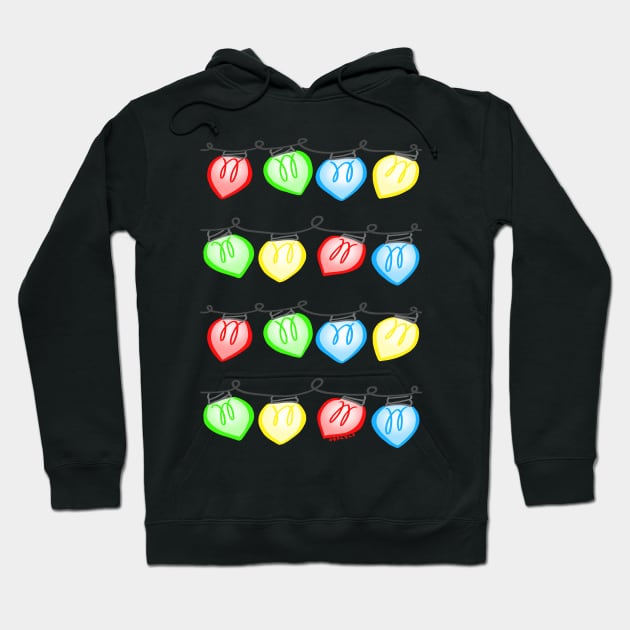 Christmas String Lights Hoodie by Jan Grackle